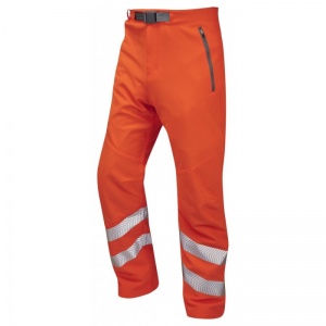 Leo Workwear WT01 Landcross Hi-Vis Orange Stretch Work Trousers