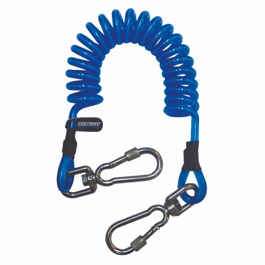 Tool@rrest 2m Heavy Duty Coil Lanyard with Carabiners