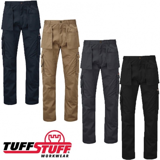 TuffStuff 711 Black Stitched Work Trousers - Workwear.co.uk