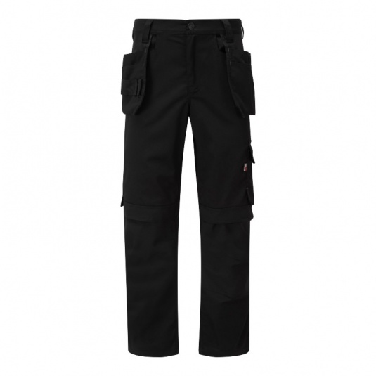 TuffStuff 715 Black Proflex Slim-Fit Work Trousers with Knee Pad Pockets (Long)