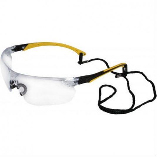 UCi Tiran Clear Lens Safety Glasses with Yellow Arms S8012