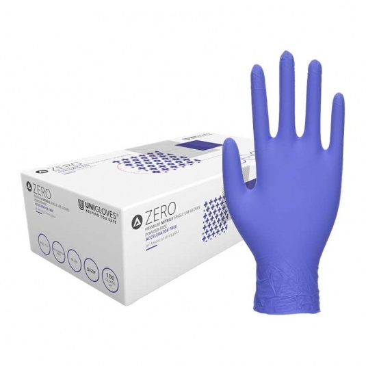 Unigloves Zero Nitrile GM005 Accelerator-Free Disposable Gloves