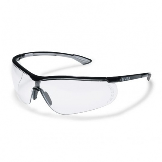 Uvex Sportstyle Black Clear Polycarbonate Safety Glasses 9193080