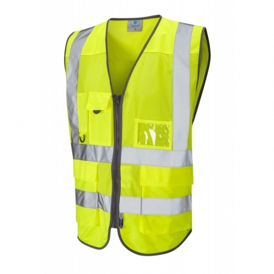 Leo Workwear EcoViz W20 Cobbaton Superior Coolviz Yellow Hi-Vis Vest