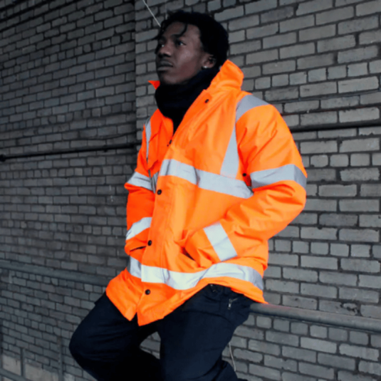 Warrior HV06 Hi-Vis Traffic Jacket ORG - Workwear.co.uk
