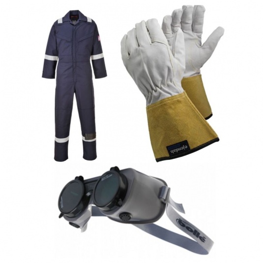 Welding Workwear Kit including Goggles, Gloves and Coveralls