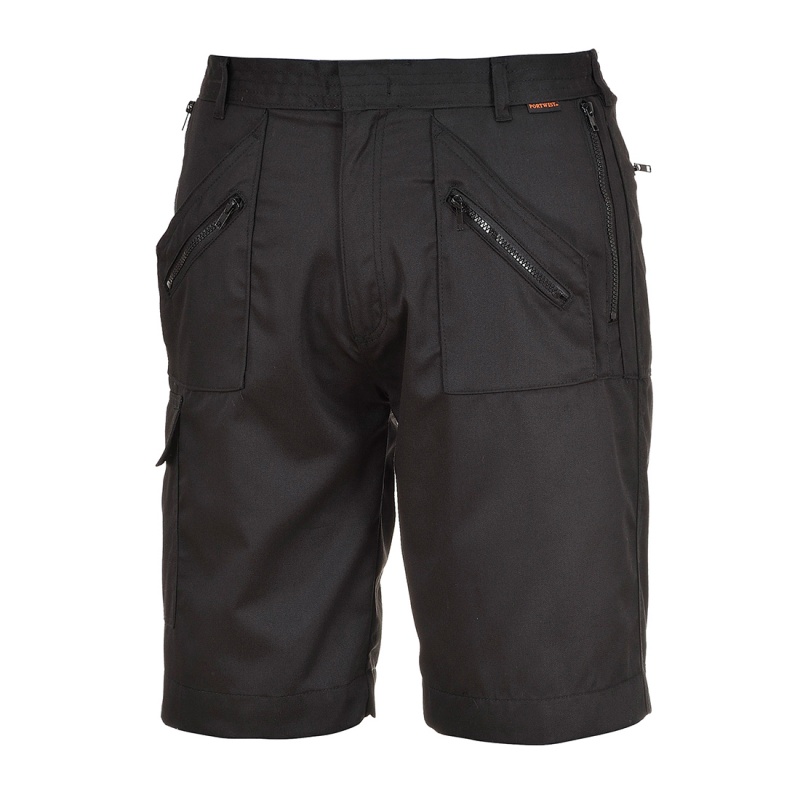 Portwest S889 Black Action Shorts